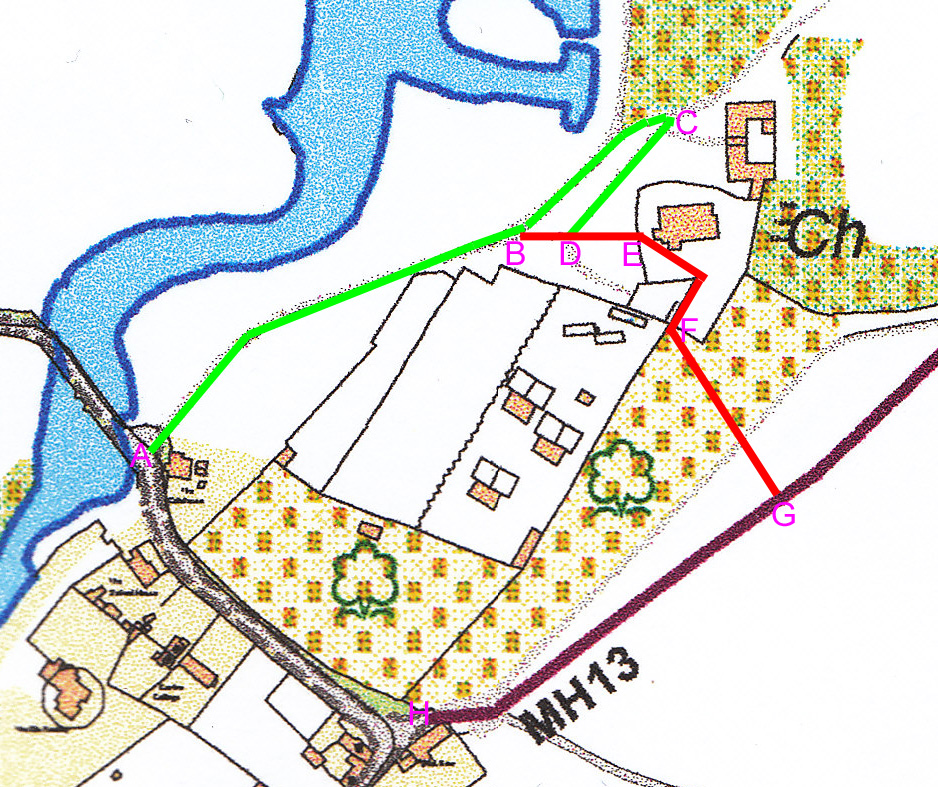 Definitive Map showing routes